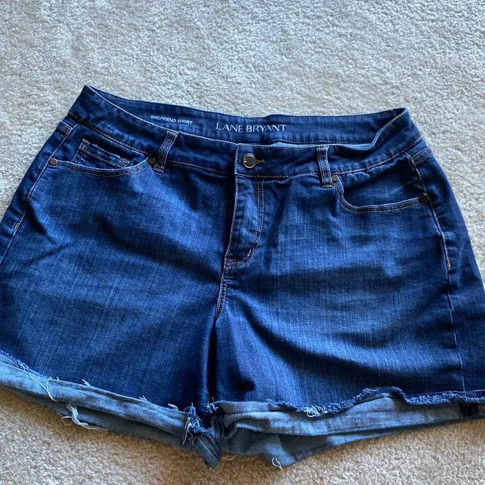 Roll cuff denim shorts - Picture 1 of 4